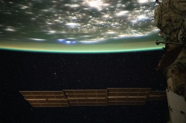 Blue, green, airglow