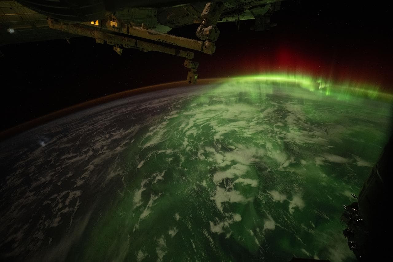 The aurora australis blankets Earth during an active solar event
