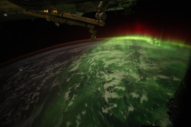 The aurora australis blankets Earth during an active solar event