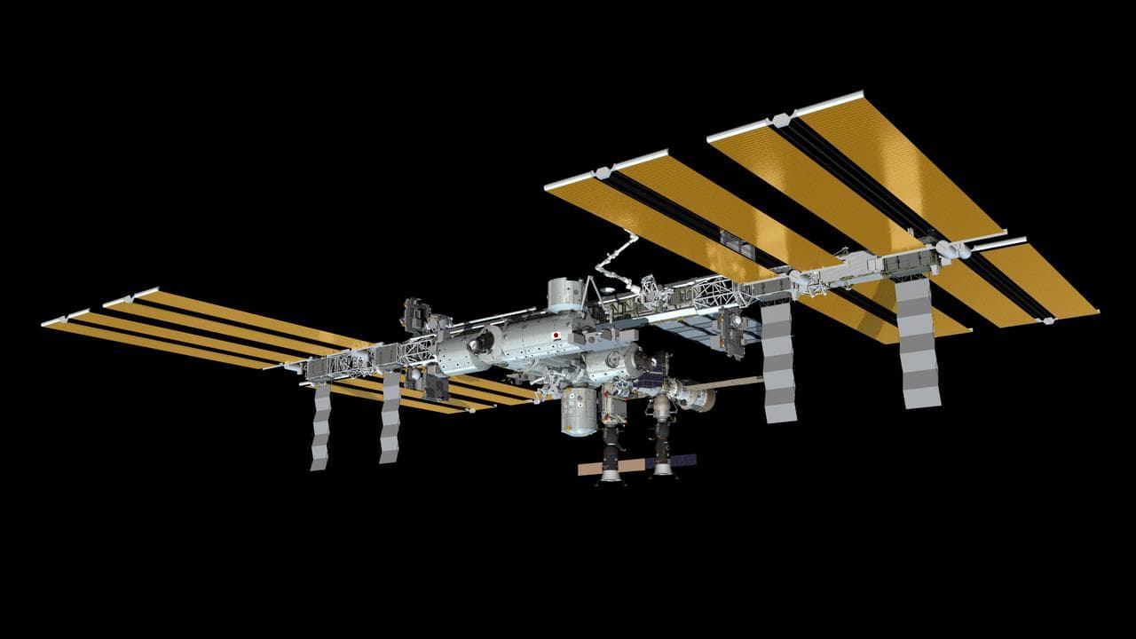 Computer-generated artists rendering of ISS
