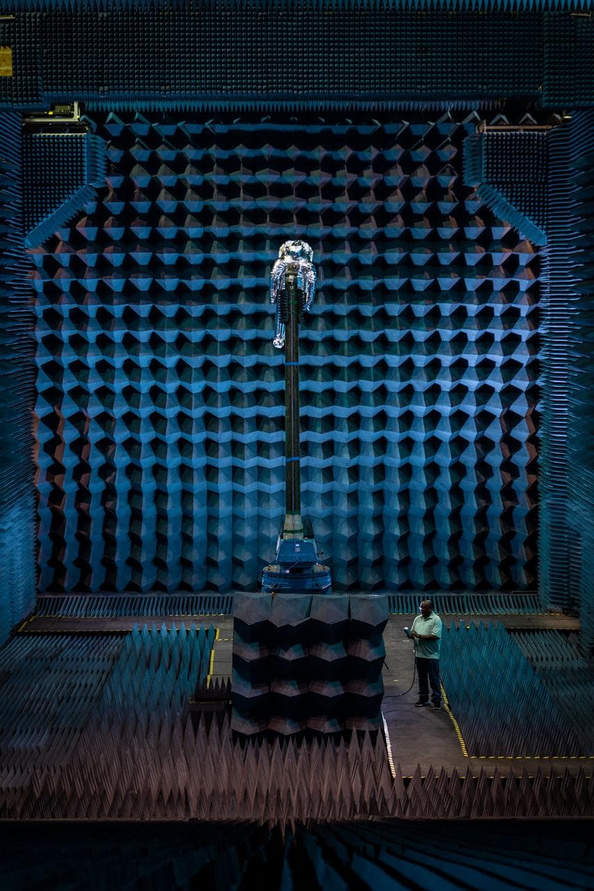 XEMU Antenna Testing in JSC's Anechoic Chamber