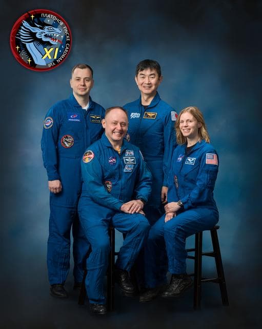 The official crew portrait of NASA's SpaceX Crew-11 members