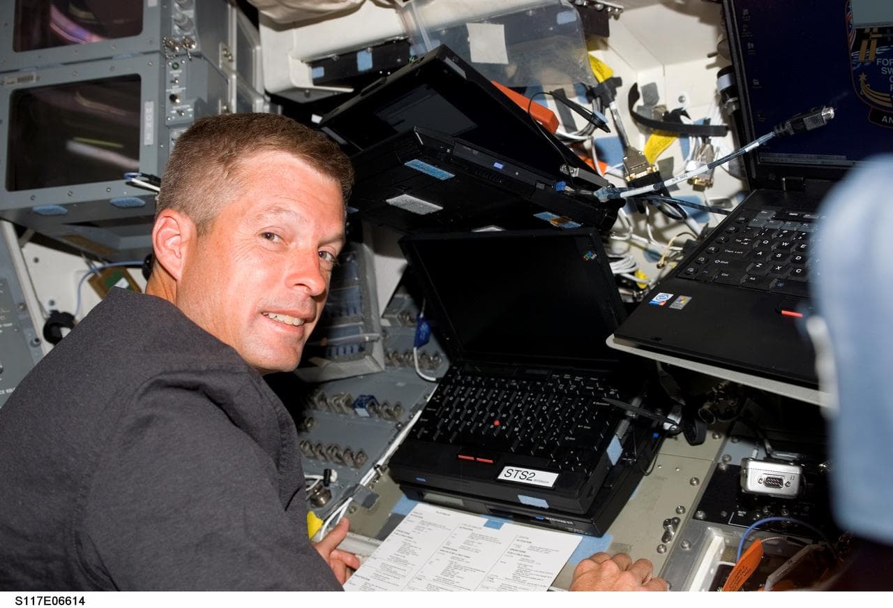 Swanson, works, laptop