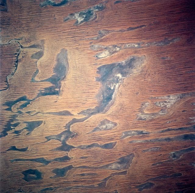 Linear Dunes and Playas, Simson Desert, South Australia, Australia