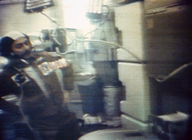 Skylab 3 crew images taken from television transmission