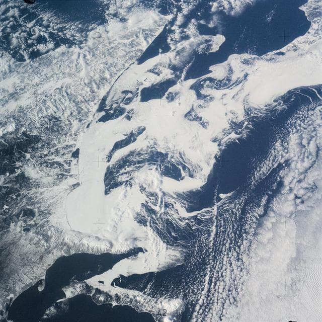 Southern part of the Sea of Okhotsk, north of Japan