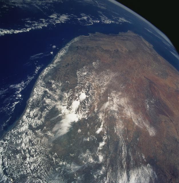 Southern Africa as seen from STS-61 Shuttle Endeavour