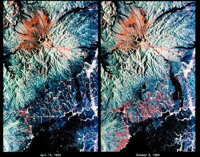 STS-68 radar image: Mt. Pinatubo, Philippines