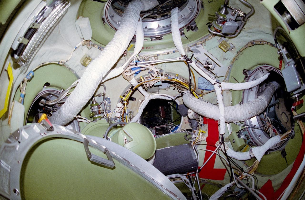Interior views of the Mir Space Station