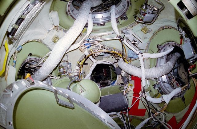 Interior views of the Mir Space Station