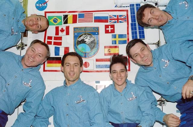 STS-88 in-flight crew portrait