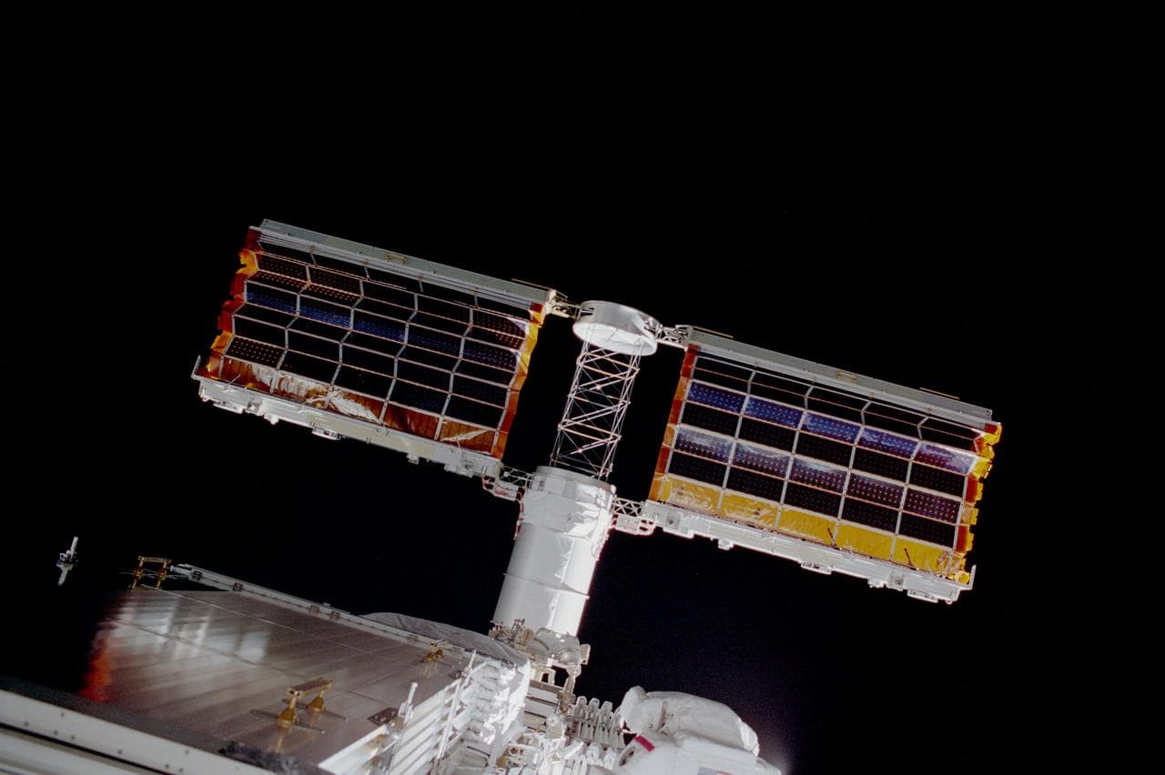 P6 Truss, starboard PV solar array wing deployment