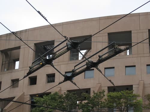 Fixing Electric Trolley Bus Wires at Hamilton and Robson