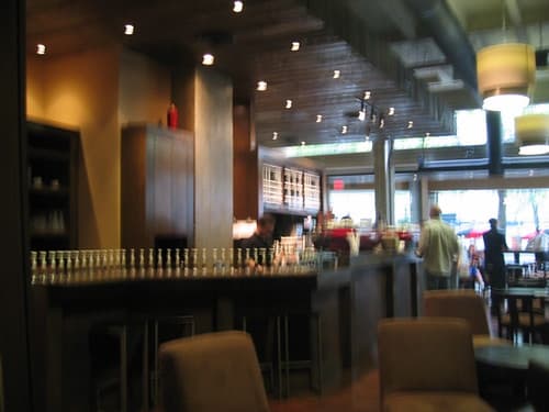 Take 5 : now closed Sat, lamp and blurry bar view