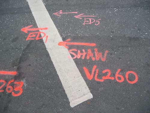 Fibre Optic Cable Orange Markings on Hastings?