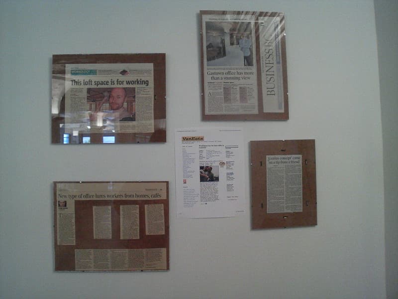 WorkSpace wall of reviews including VanEats! 01/12/2006