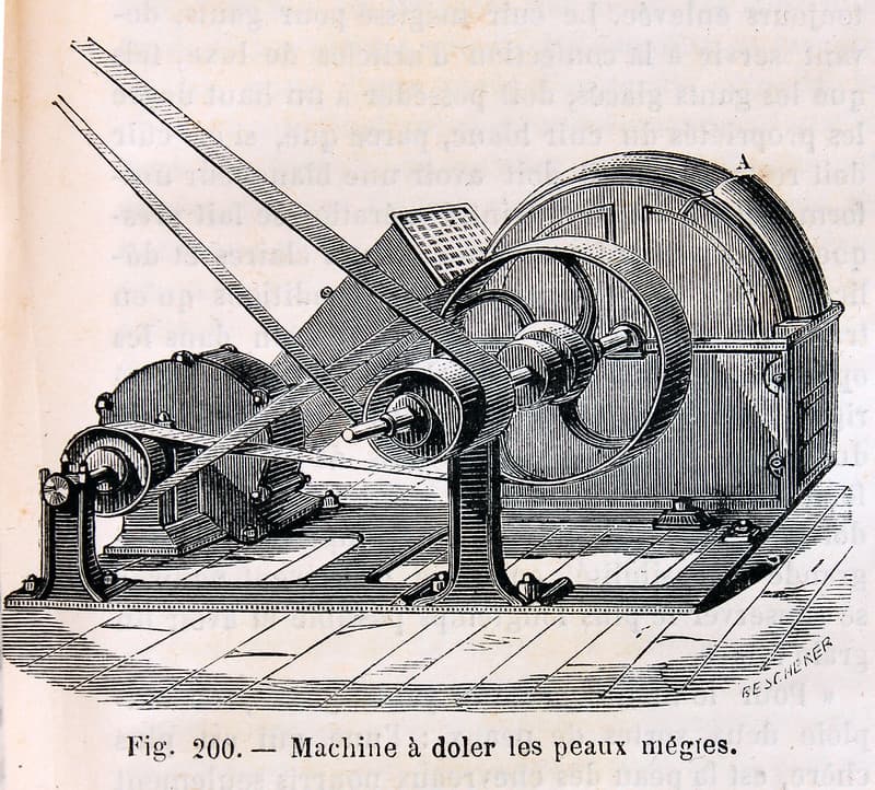 'Machine à doler les peaux mégies'