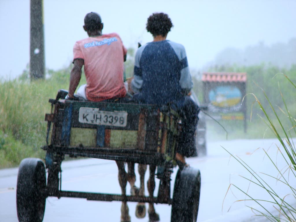 Like horse riding in the rain