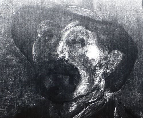 X-ray of vincent van Gogh self portrait
