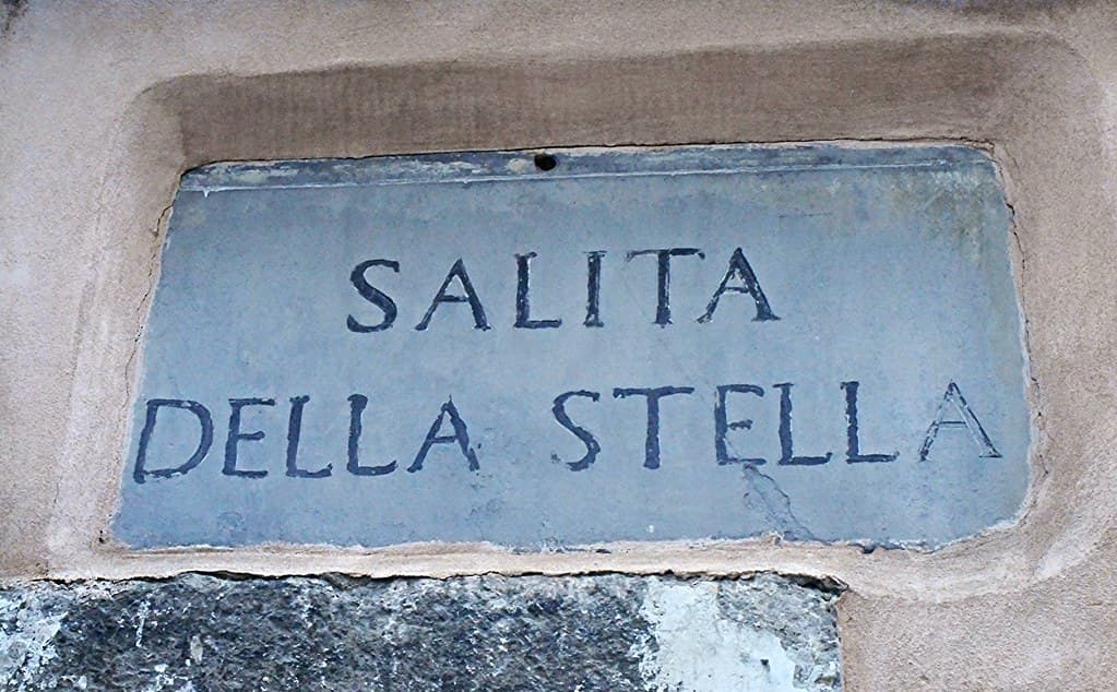 Lavagna street tablet (about 1780) in Naples