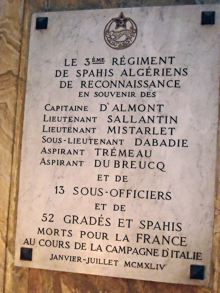 War memorial tablet - San Luigi dei Francesi Church in Rome