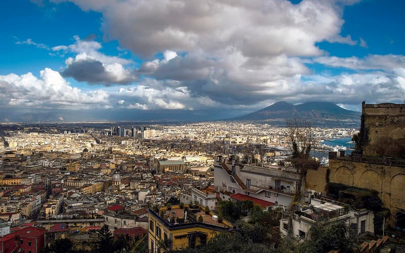 The sky over Naples