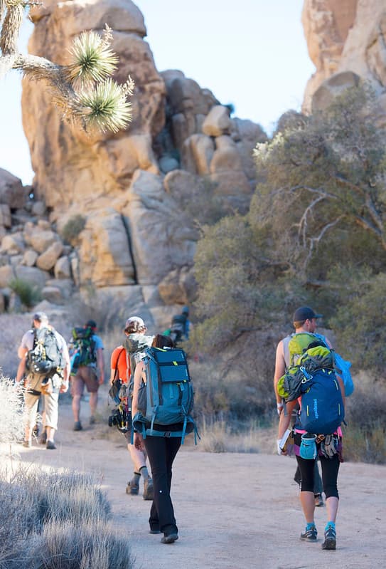 Hiking to a Climbing Route