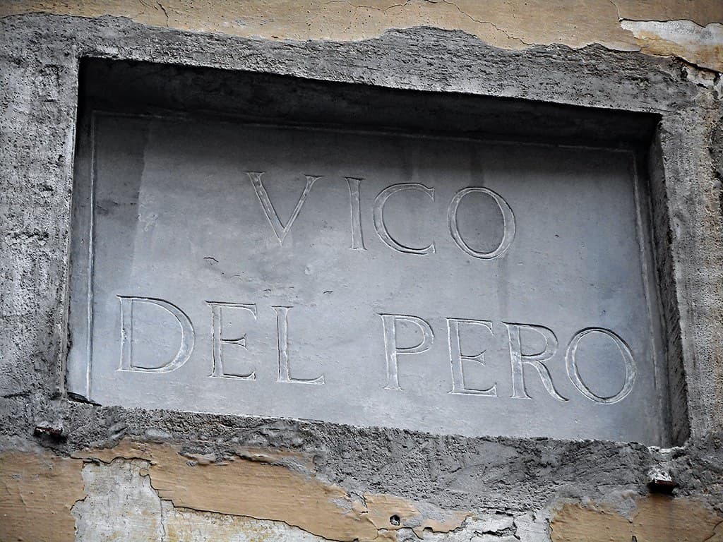Lavagna street tablet (about 1780) in Naples