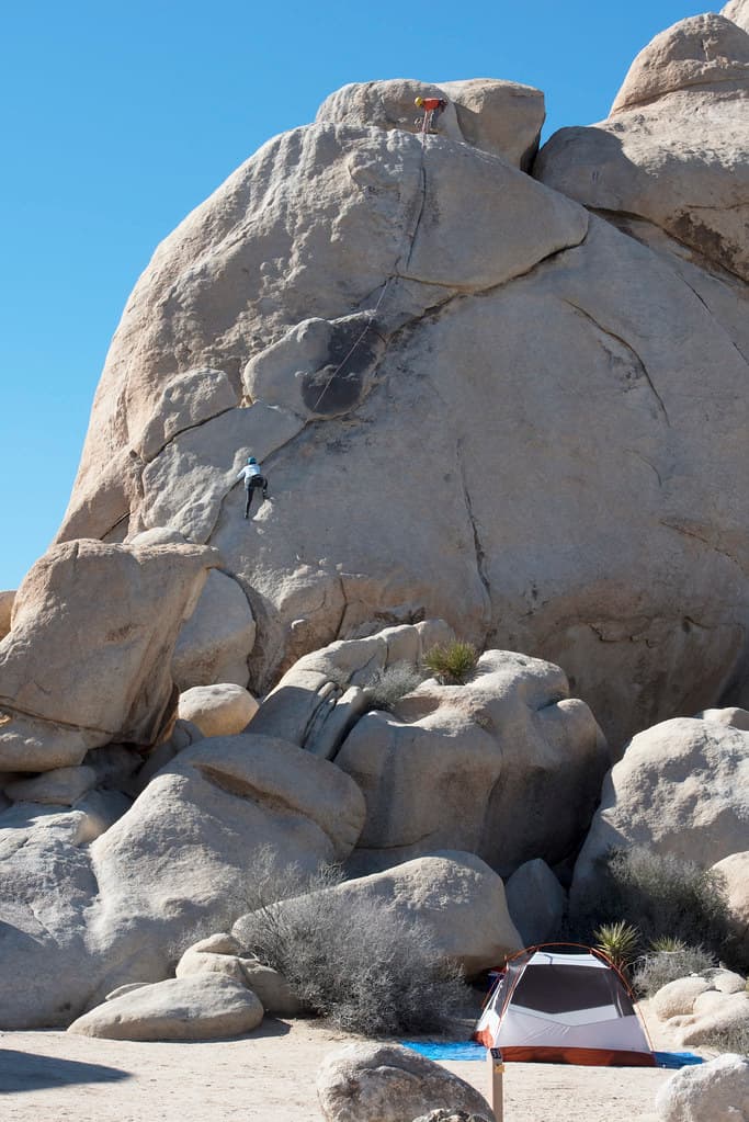 Climbing in Hidden Valley Campground