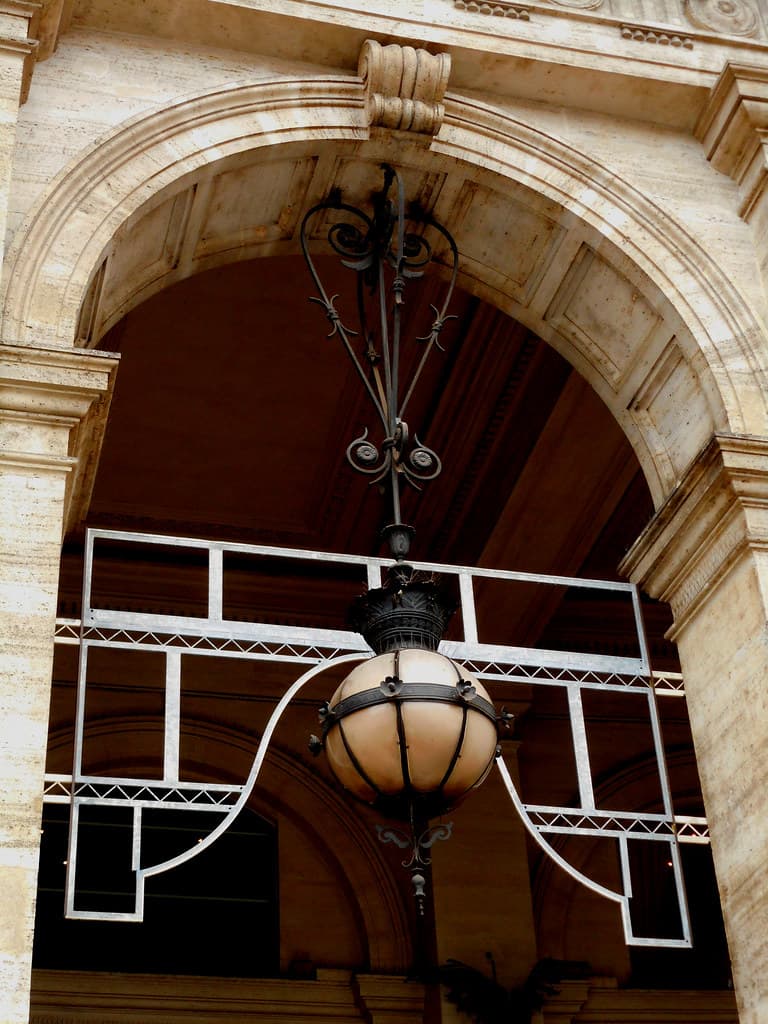 Street-lamp (end 19th century) at Piazza della Repubblica in Rome