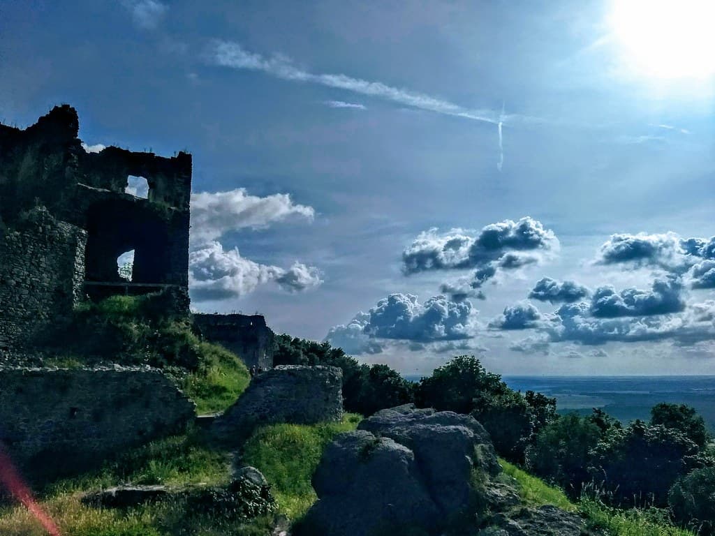 Backlit ruins