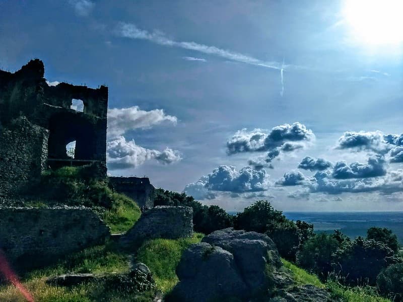Backlit ruins