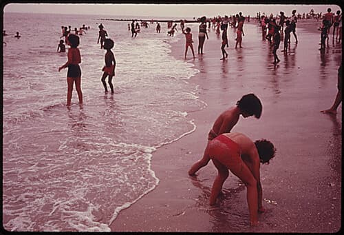 Public Domain: Brooklyn Children at Beach by Danny Lyon, 1974 (NARA)