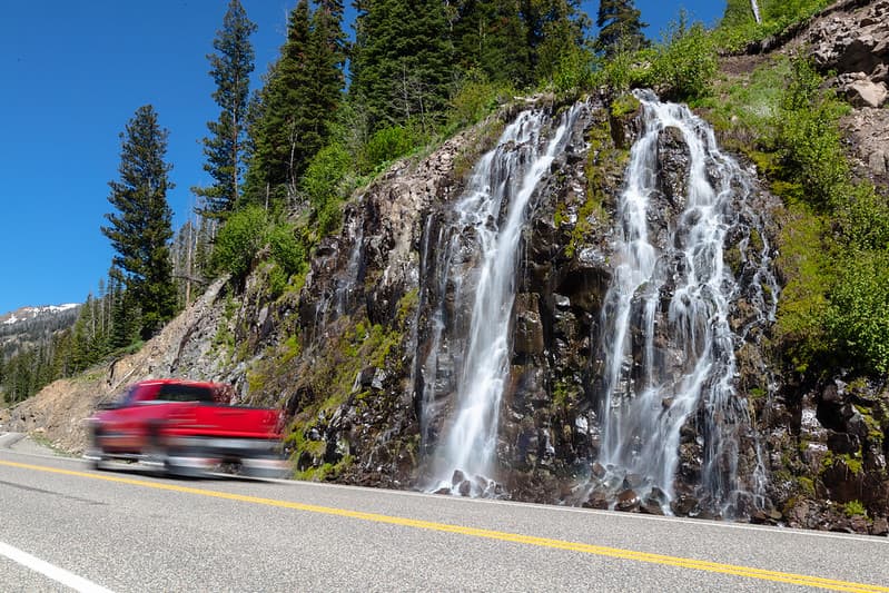 Waterfall along the East Entrance Road