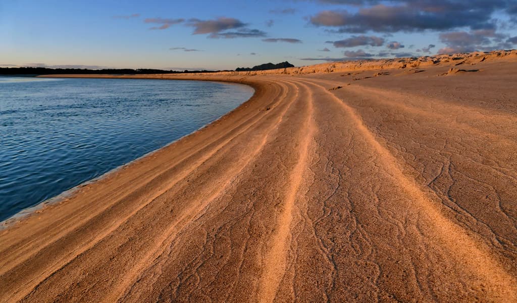 Tide lines at Sunset.