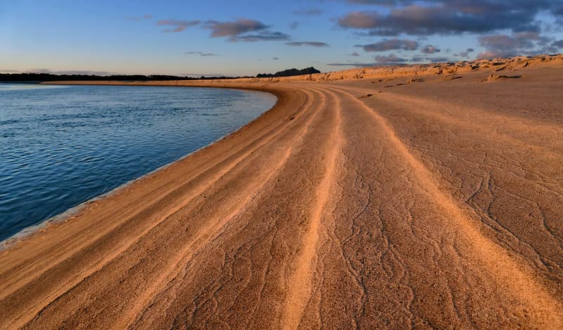 Tide lines at Sunset.