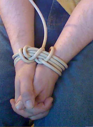 Tied up hands