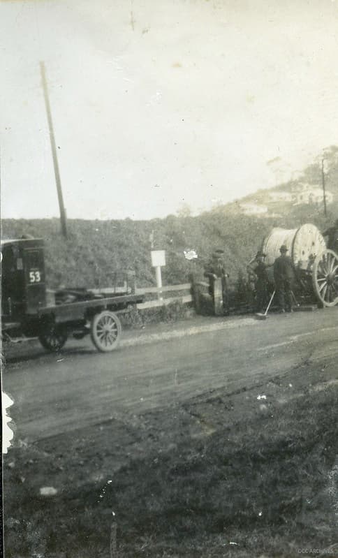 Cable Laying - Main South Road, c1920