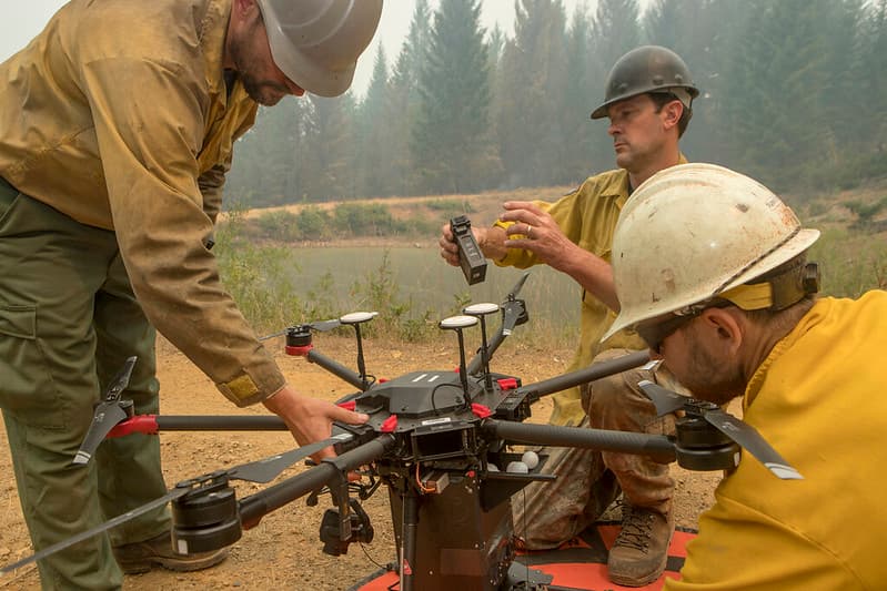 OAS Drone Team preparing for PSD burn