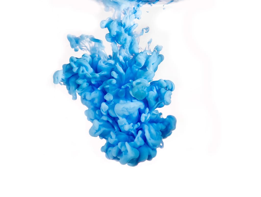 Abstract formed by color dissolving in water
