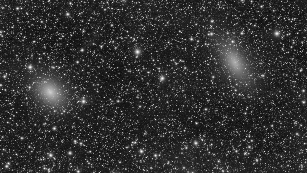 Two Andromeda satellites in Cassiopeia.