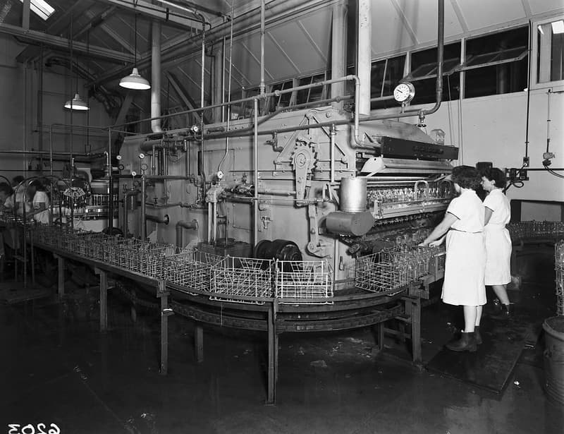 Milk pasteurising equipment - Peters and Pauls factories, Brisbane.