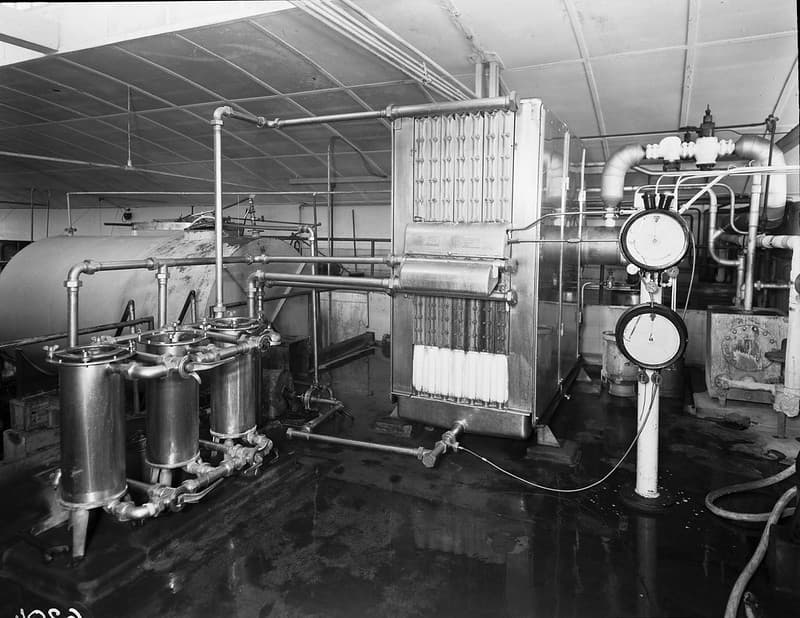 Milk pasteurising equipment - Peters and Pauls factories, Brisbane.