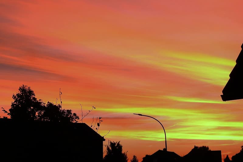 Sky on fire