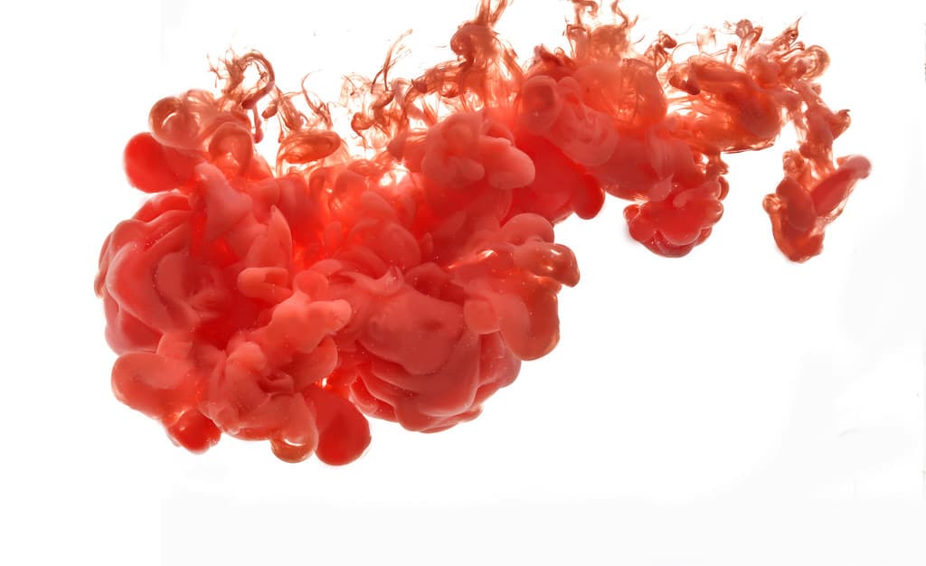 Abstract formed by color dissolving in water