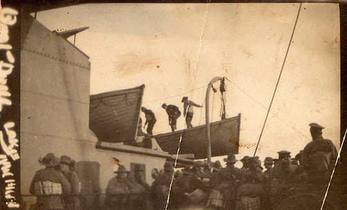 Australian soldiers, boat drill aboard the Lake Michigan 1915