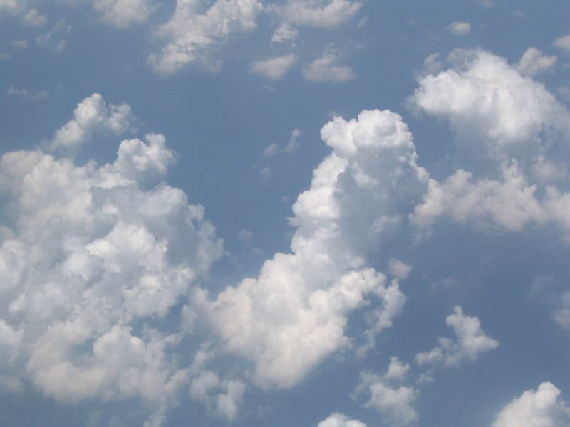 Aerial view of cumulus clouds 2