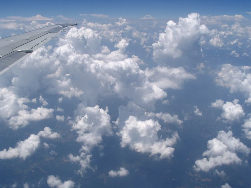 Aerial view of cumulus clouds 6