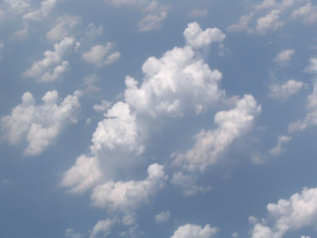 Aerial view of cumulus clouds 3