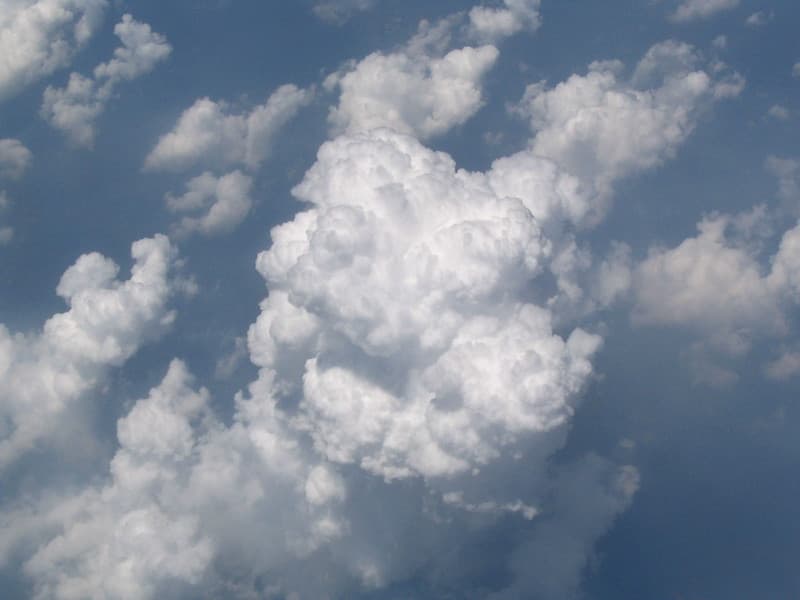 Aerial view of cumulus clouds 1